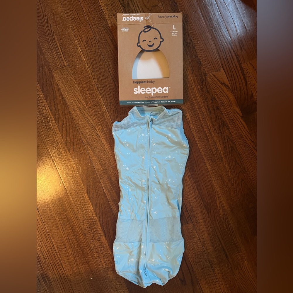 Sleepea® 5-Second Baby Swaddle -practically new- w/box- Large (4-6M, 19-26 lb)